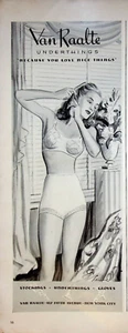 1941 Van Raalte Underthings Sujetador Ropa Interior Panty Vintage Estampado Anuncio 5th Avenue NYC - Imagen 1 de 2