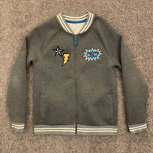 Cat &Jack Kids Wow Lightning Bolt Full Zip Gray Boys Jacket Size L (12-14)