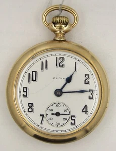 Antico 1922 Elgin B.W. Orologio da tasca Raymond 455/19 jewel taglia 16s grado RR - Foto 1 di 12