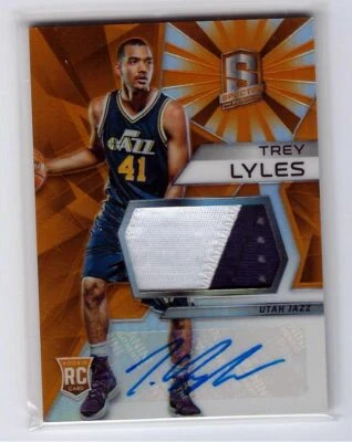 Trey Lyles 15-16 Spectra Prizm Rookie RC Auto #114 SN #14/25 - Image 1 of 2