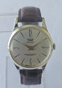 Vintage Harvester Aluminum Enermatic Mainspring Manual Wind Men’s Swiss Watch - Picture 1 of 5