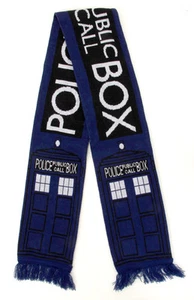 Doctor Who Official Tardis Licensed Scarf Blue/White /Black Accessories   - Picture 1 of 1