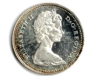 1965 SILVER CANADA TEN CENTS . PROOF LIKE SURFACES ~ PLEASE SEE THE SCAN stk898 - Picture 1 of 4