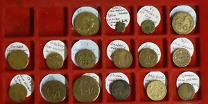 Early English Brass Coin Weights for Gold Coins Guineas etc select from menu - Picture 1 of 33