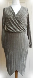 Plisse Velvet Dress Curve Plus Sizes 22 & 24 - Picture 1 of 7