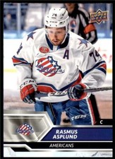 2019-20 UD AHL Base #57 Rasmus Asplund - Rochester Americans