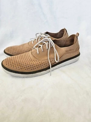 Merrell Mujer Alrededor de la Ciudad Encaje Oxford Cuero Tostado Zapatos Mocasines Planos Talla 10US Foto 1 de 4