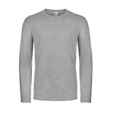 B&C Mens #E190 Cotton Blend Long-Sleeved T-Shirt (BC5671)
