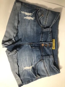 YMI Wanna Betta Butt? Distressed Denim Jean Shorts size 7 Stretch - Picture 1 of 7