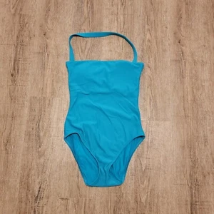 Calvin Klein One-Piece Halter Swimsuit ~ Teal Green ~ Sz 8 - Picture 1 of 5