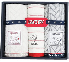 Gift Box Snoopy Towel Set Bath towel Face towel wash towel New From Japan 