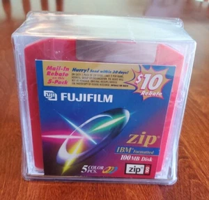 Fujifilm 100MB Zip Disk IBM - Pack of 5 - Afbeelding 1 van 3