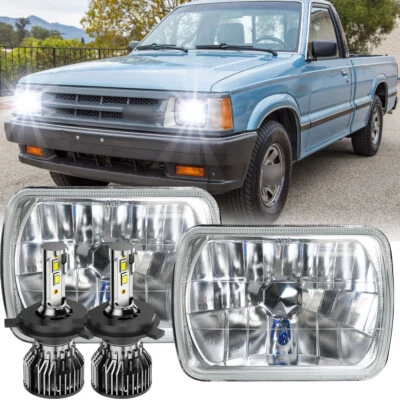 Par de faros LED 7x6 5x7 alto/bajo punto ajuste Mazda B2200 B2600 RX-7 Foto 1 de 4