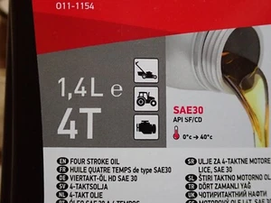 Motoröl für 4-Takt Motoren Rasenmäher SAE30 SAE 10W-30 - 1,4l Kleintraktoren - Bild 1 von 3