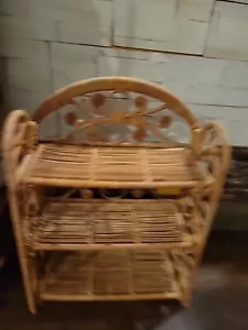 Rattan 3-Tiered Shelf - Picture 1 of 6