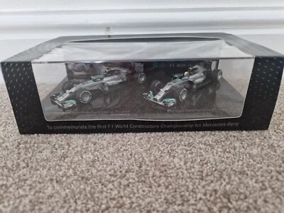 MINICHAMPS Mercedes W05 F1 2014 Champions Hamilton &rosberg 2 Auto Set 413140644 - Immagine 1 di 4