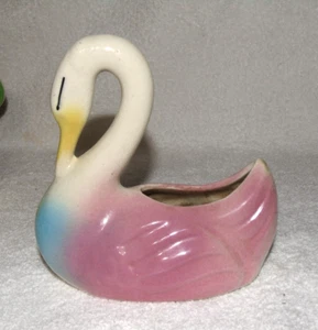 Blue Pink Swan Spaulding Royal Copley Planter Lot Y - Picture 1 of 6