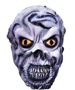 Mens UNDEAD SKULL FACE Latex Mask Adult Teen Zombie Halloween Accessory 67140 - Picture 1 of 1