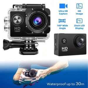 4K WiFi Action Camera Waterproof Sports Riding Camera HD 1080P Screen Underwater - Picture 1 of 12