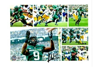 Kenneth Walker Michigan State autógrafo firmado 8x10 foto de fútbol americano U-M ¡COLLAGE!! - Imagen 1 de 2