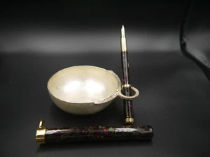 Waterman Lady Agathe Green Precious Celluloid Fountain Pen 18K Gold Nib M - NEW - Picture 1 of 12