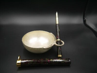 Pluma Estilográfica Waterman Lady Agathe Verde Preciosa Celuloide Oro 18K Nuevo en Caja M - NUEVA Foto 1 de 4