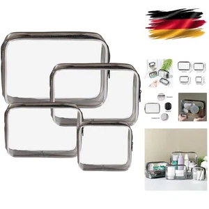 KEYRI 4 Stück Kulturbeutel Transparent Kosmetiktasche - Bild 1 von 10