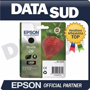 CARTUCCIA ORIGINALE EPSON 29 BLACK/NERO XP-235,XP-332,XP335,XP-432,XP-435 - Picture 1 of 1