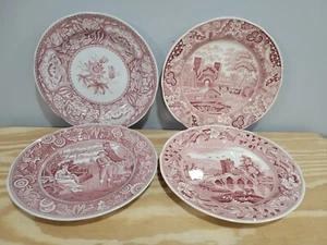 Spode Archive Collection Georgian Series Pink 10" Dinner Plates - Set of 4 - Picture 1 of 7