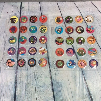 Vintage Pogs Milk Caps Lot of 40 Pieces w Storage Pages Kaps 1990s - PL6 - Image 1 of 4