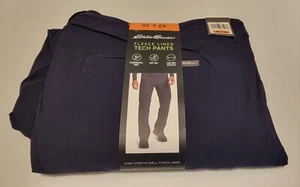 Eddie Bauer Men's Fleece Lined Tech Pants Dark Blue Size 42×30 NWT - Picture 1 of 7