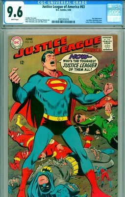 Justice League of America #63 CGC 9.6 - last Sekowsky issue - Gardner Fox story - Image 1 of 3