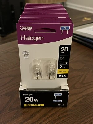 Feit 2 Pack 20 Watt Bright White T4 G8 Bi-Pin Base Dimmable Xenon Light Bulb - Image 1 of 3