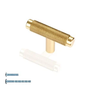 Cabinet Handles Gold Drawer Pulls and Knobs 12 Pack Knurled Hardware for Kitc... - Picture 1 of 6