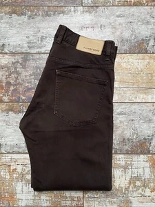 J.Lindeberg Men's Brown Slim Stretch Zip Jeans Size W30/L32 - Picture 1 of 7