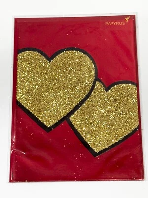 Papyrus Valentines Day Greeting Card Love Embellished Glitter Heart Sweetheart - Image 1 of 2