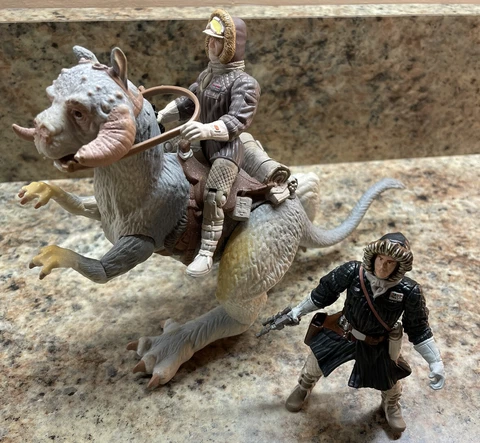 STAR WARS TAUNTAUN Included with Two Han Solos Loose Lot Cover