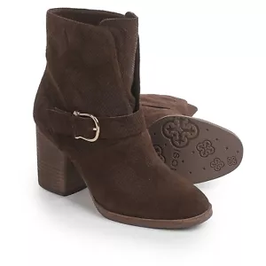 Isola Lavoy Dress Boots Block Heel Bootie Suede, Color: Coffee, US Size: 6.5 (M) - Picture 1 of 6