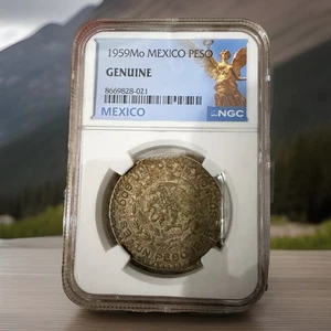 1959 Mo Mexico 🇲🇽 Peso - NGC Certified Genuine - Picture 1 of 4