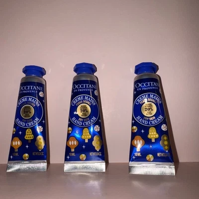 3 X l'occitane en provence dry skin hand cream 0.34 oz/ 10 ml Mini 20% Shea NEW - Image 1 of 2