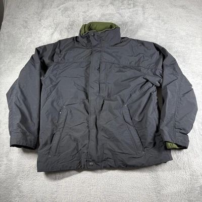 LL Bean Jacket Mens Large Black 3 in 1 Interchange Zip Out Fleece Liner Winter - Image 1 of 4