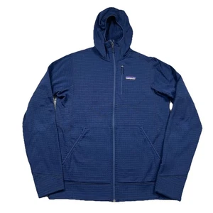Patagonia Men's Regulator R1 FULL-ZIP HOODY Fleece Jacket Blue Polartec Medium - Picture 1 of 13