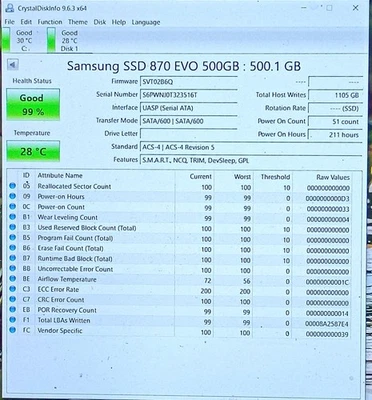 MZ-77E500 Samsung 870 EVO 500GB 2.5" MZ7L3500HBLU SATA III Solid State Drive - Image 1 of 4