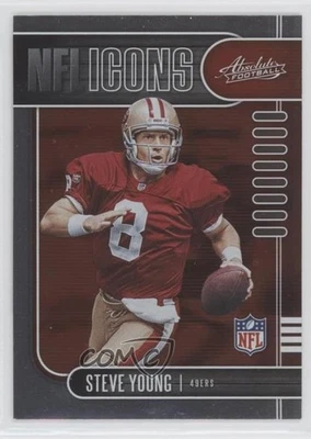2019 Panini Absolute NFL Icons Steve Young #14 HOF - Image 1 of 2