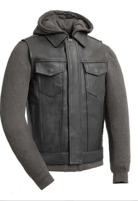 Kent Men's Motorcycle Leather Vest - Image 1 of 3