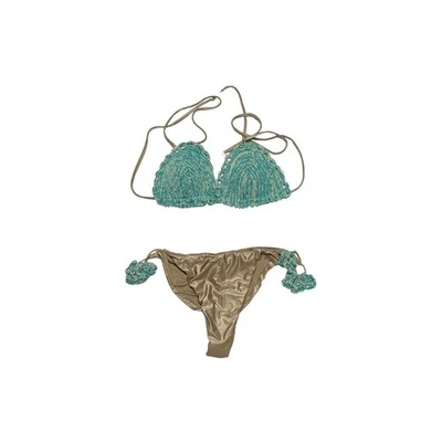 EFFEK F**K Costume Bikini 2 Pezzi Triangolo Lacci Regolabile Crochet Donna tg L - Immagine 1 di 4