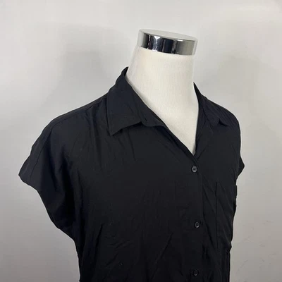 NWT H&M Medium Mama Maternity Dress Black Button Front 100% Viscose - Image 1 of 4