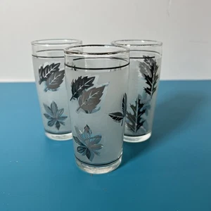 Libbey Bicchieri da Succo/Colpo Piccoli 4" Vintage Foglia Argento, Set di 3 - Foto 1 di 4