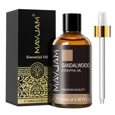 MAYJAM 100ml Sandalwood Essential Oil 100% Pure Undiluted Natural Yoga Skin Hair - Image 1 of 4