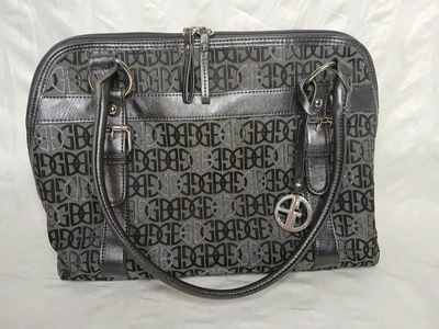 Giani Bernini Handbag, Block Signature Dome Satchel Silver Gray Insignia & Charm - Image 1 of 4